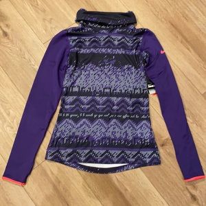 Nike Pro Women’s Purple Hyperwarm Infinity Long Sleeve - Small